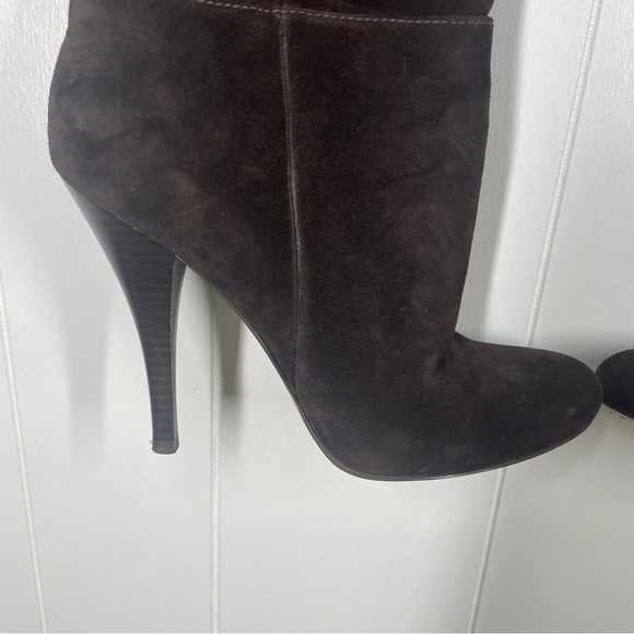 Vero Curio Dameranda Dark Brown Leather Knee High Stiletto Boots 8.5 - Picture 2 of 14